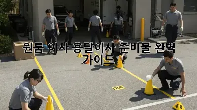 원룸 이사, 용달이사 준비물 완벽 가이드!