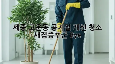 세종 고운동🏡 공기질 개선 청소, 새집증후군 Bye!👋